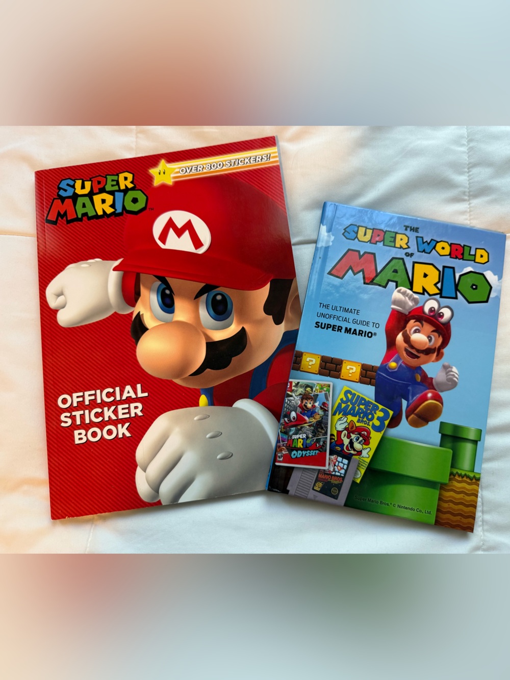 Nintendo Super Mario Sticker Book & Reading Book NEW NWT